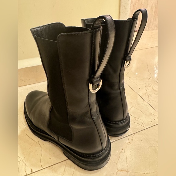 Sergio Rossi Black Leather Ankle Boots - Picture 12 of 16